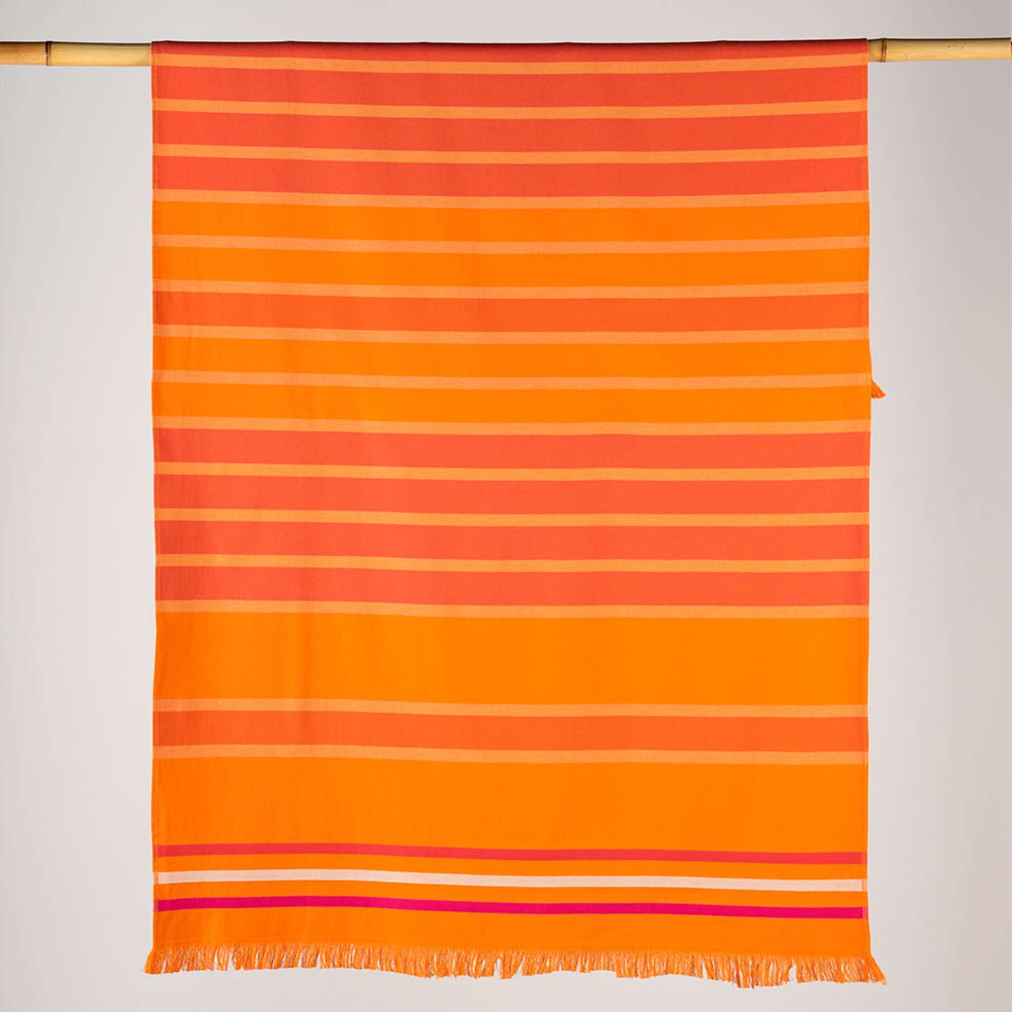 Strandlaken Striper 100x180 Orange