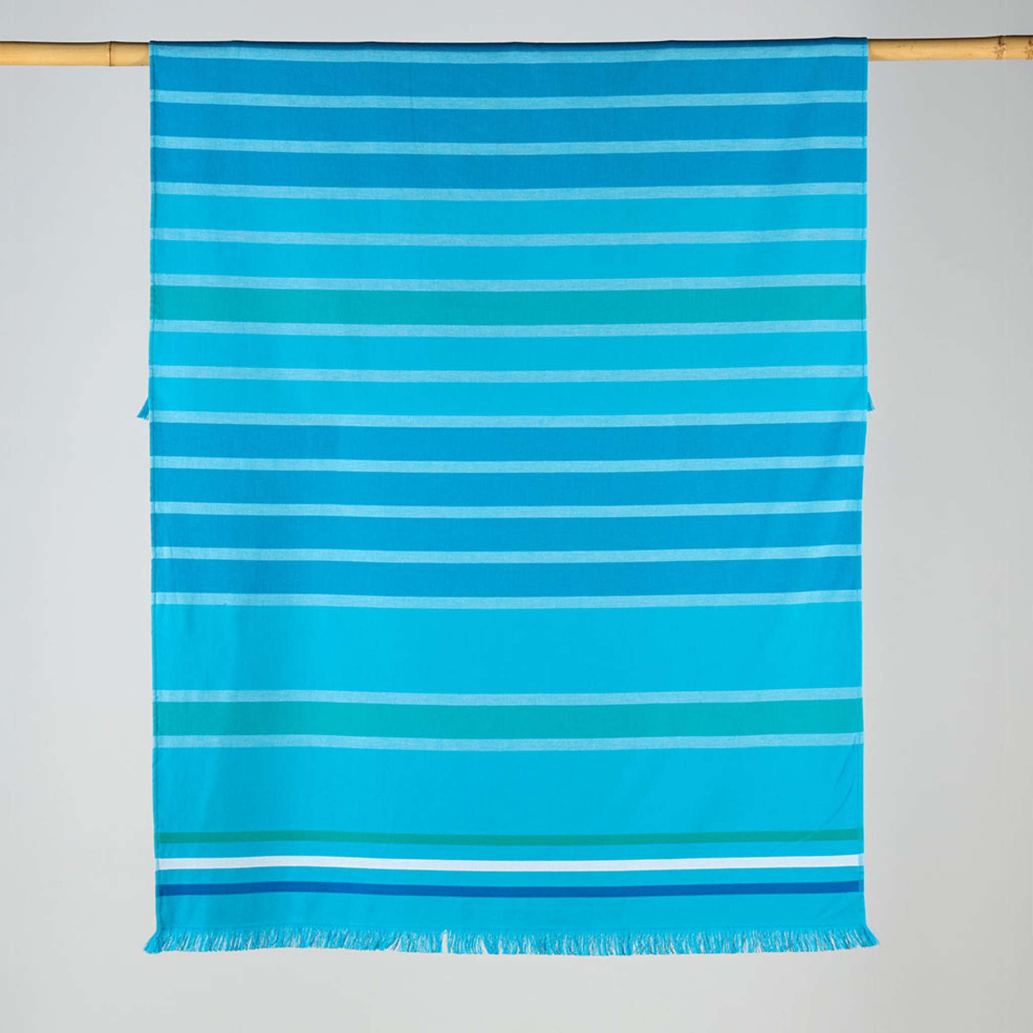 Strandlaken Striper 100x180 Aqua
