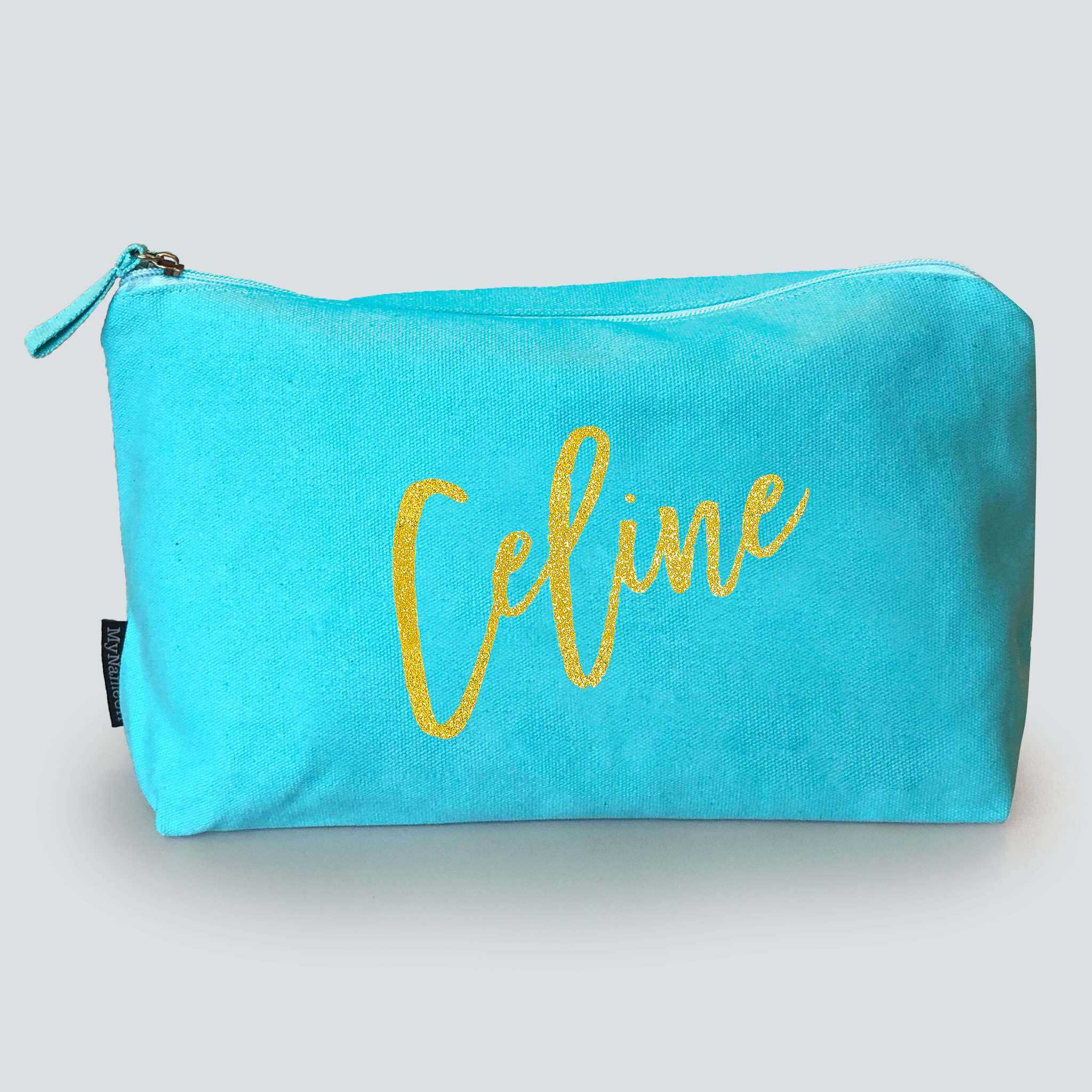 Toalettveske Mintgrønn Canvas Glitter