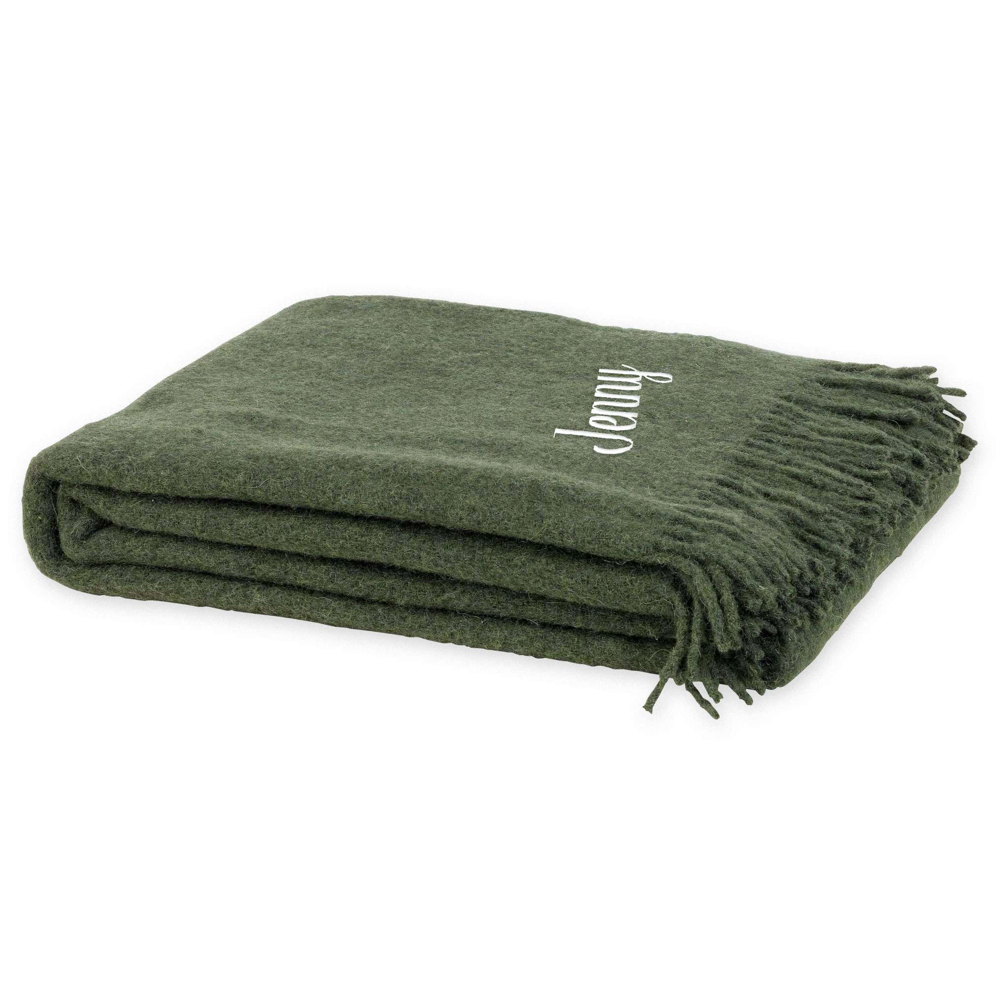 Gol ullpledd 130x170 Flaskegrønn