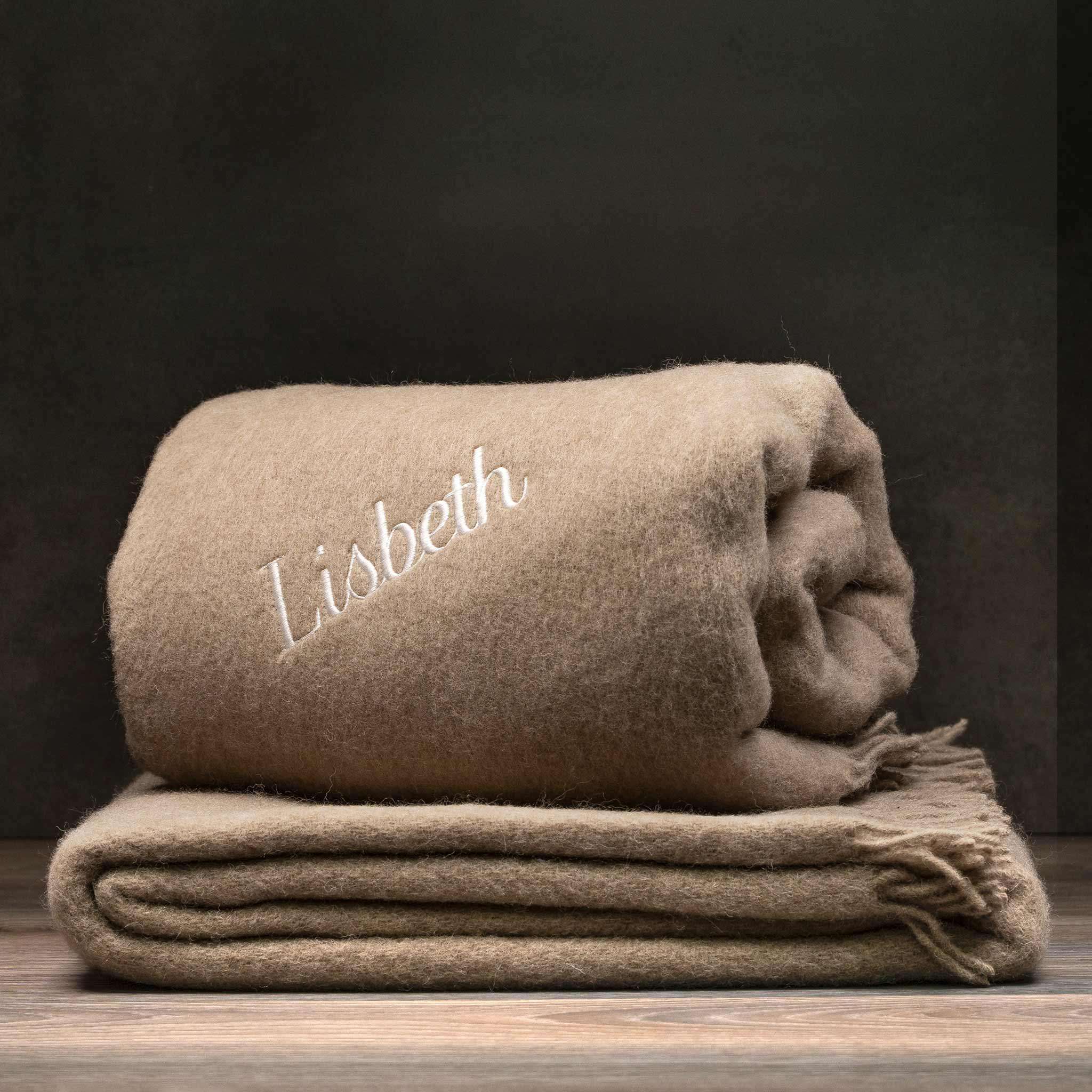 Ullpledd 130x170 Beige