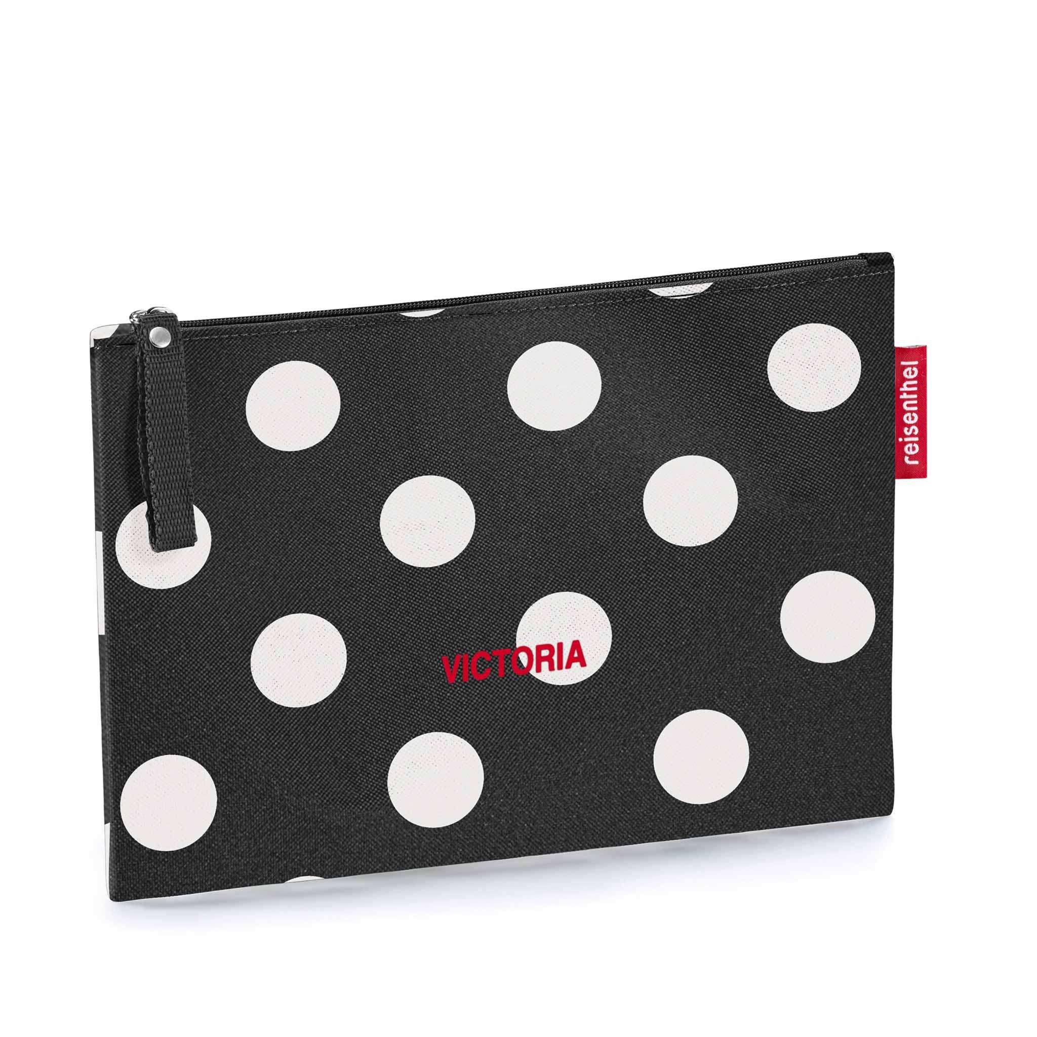 Capri Case Dots white, med brodert navn