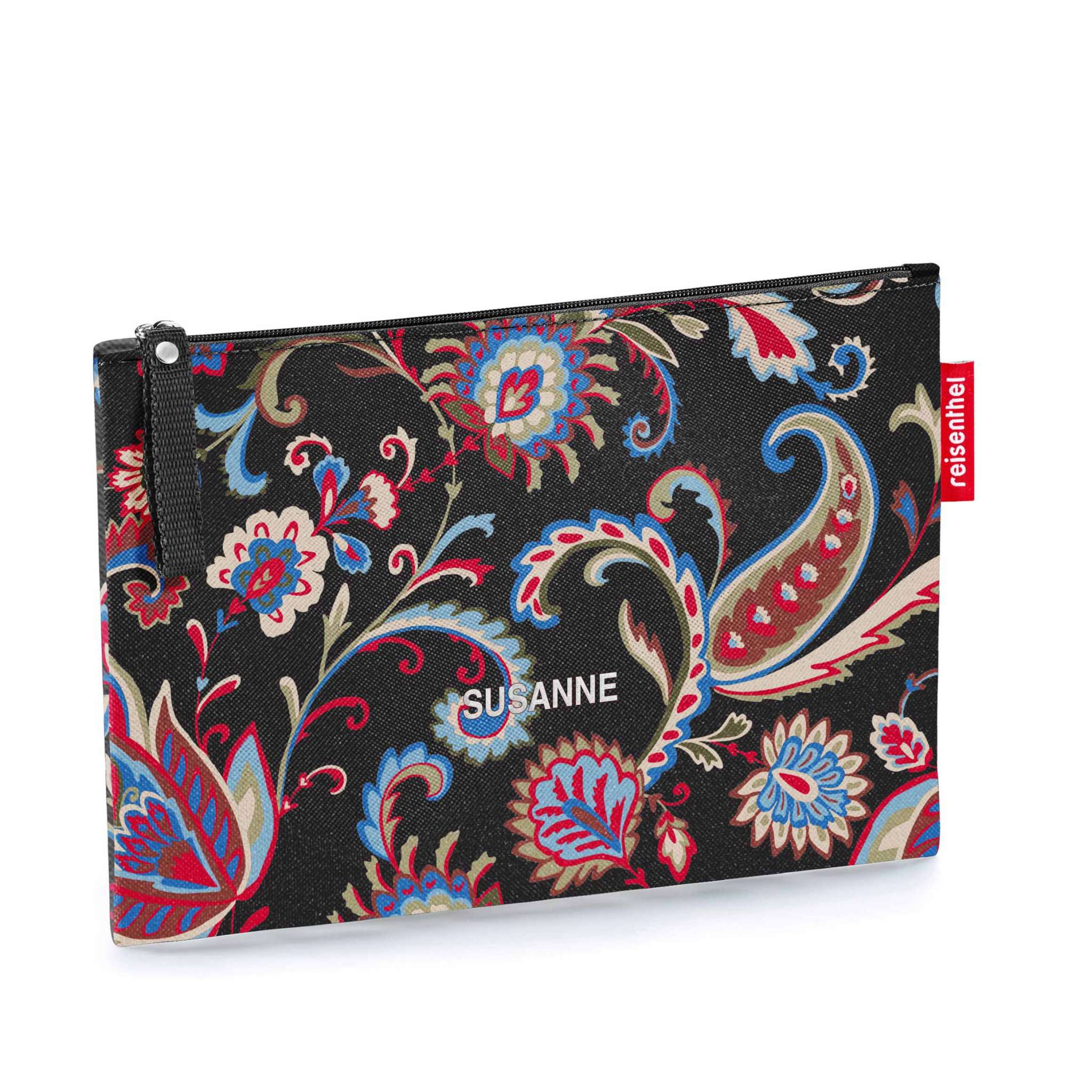 Capri Case Paisley black, med brodert navn