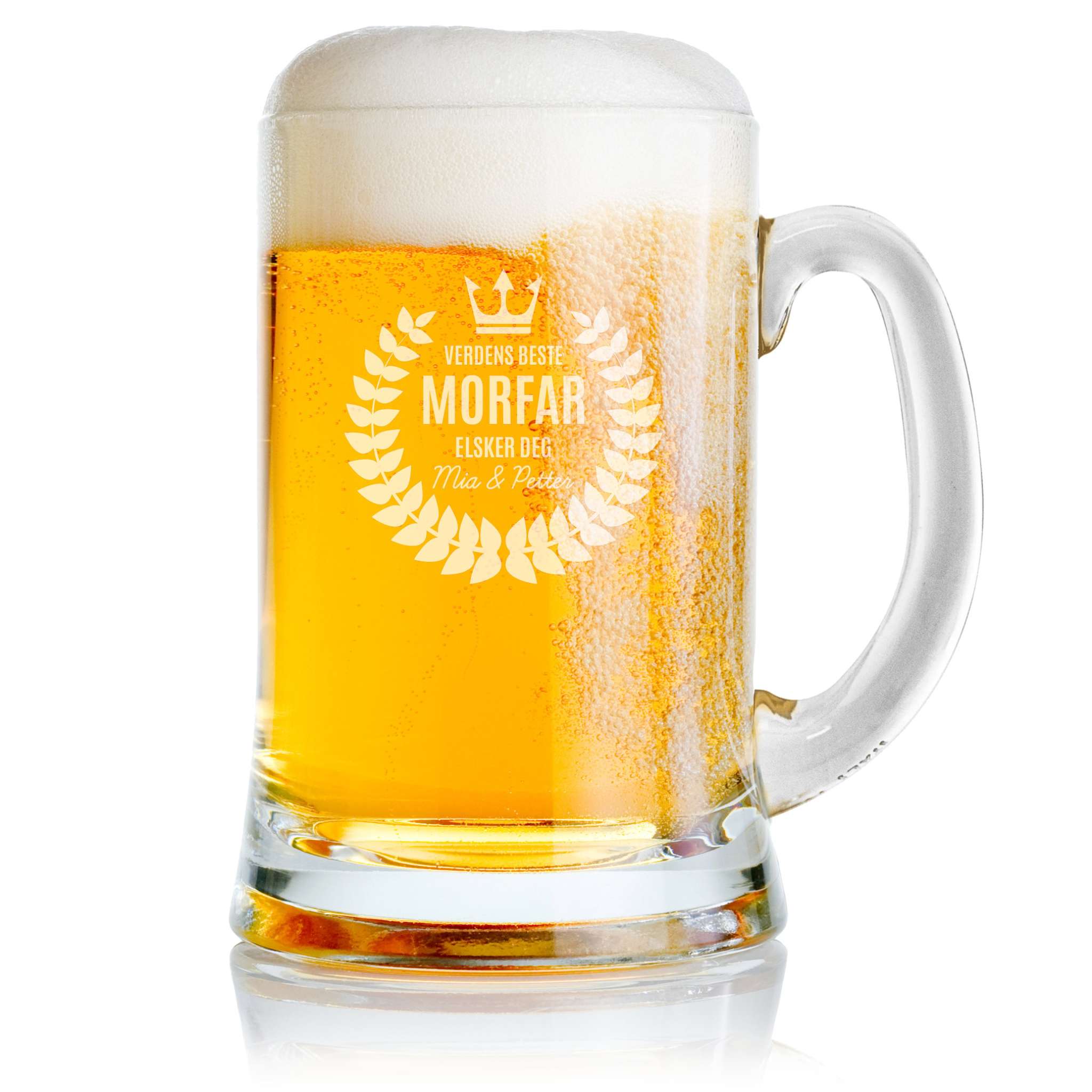 Gravert ølseidel - Morfar