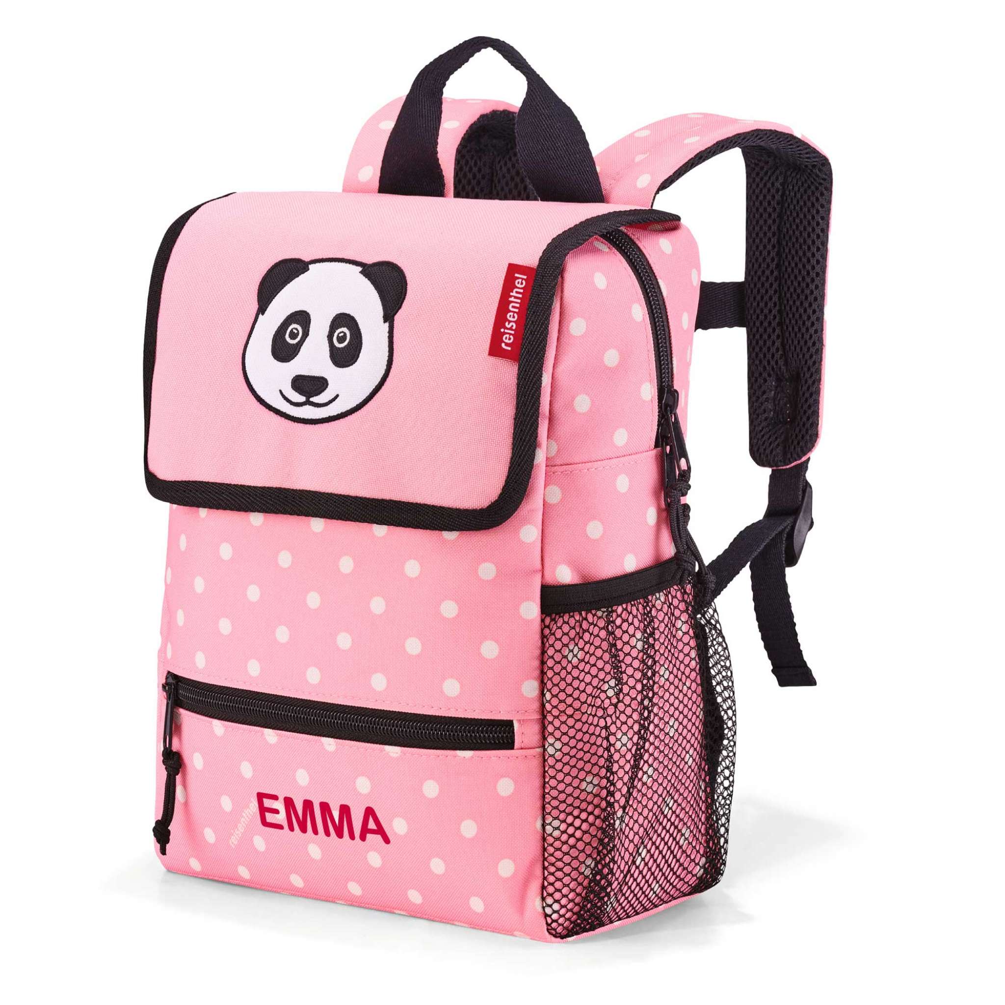 Reisenthel Barneryggsekk, panda med brodert navn