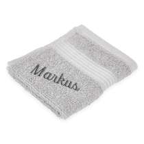 Premium Vaskeklut med navn, i 100% bomull. Myk, slitesterk og svært absorberende