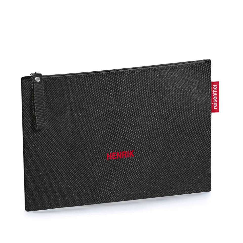 Capri Case Black, med brodert navn