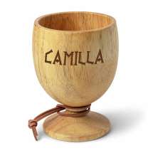 Lekkert vinglass laget i slitesterkt gummitre.