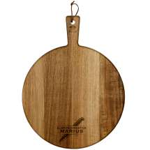 Rundt serveringsbrett 45x35x1 cm i akasietre.