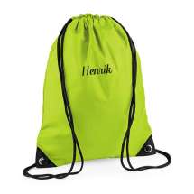 Slitesterk gympose i vannbestandig stoff, som matcher vår nye sportbag. Perfekt tilbehør til gymmen for oppbevaring av treningstøy og sko.