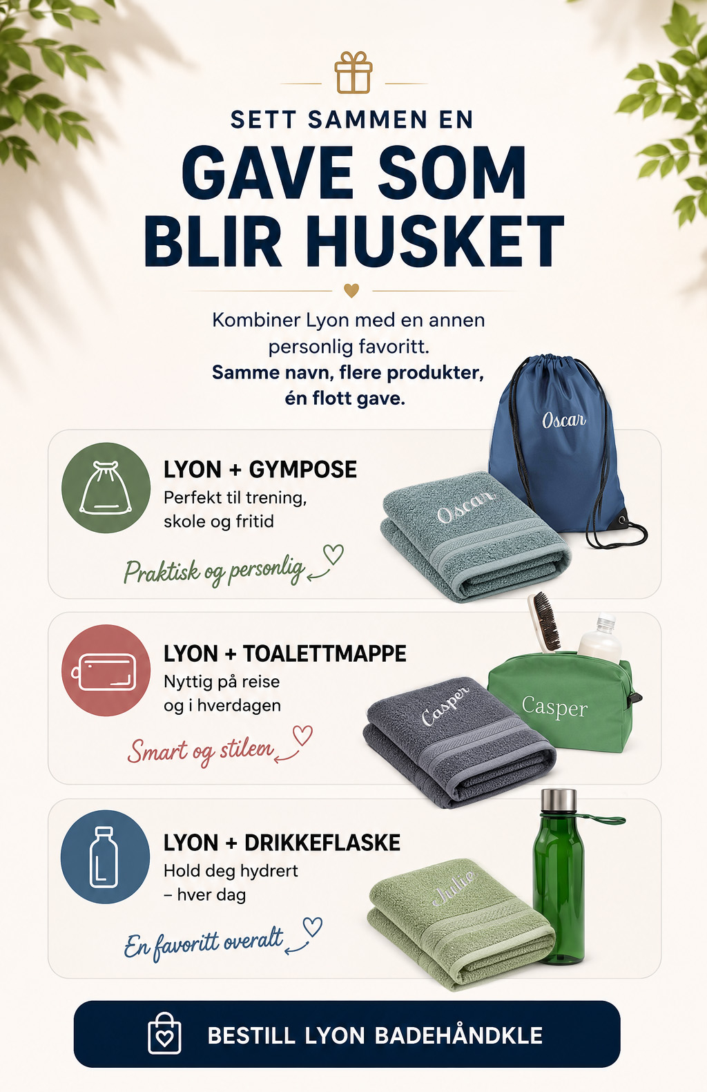 Sett sammen en personlig gave