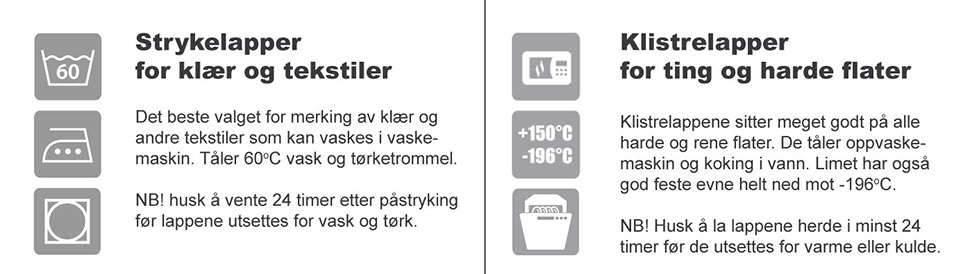 Om navnelapper